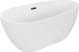 Mexen Eos laisvai pastatoma vonia 170 x 75 cm, balta, juodas perpylimas - 52471707500-70