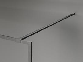 Mexen Kioto-XF dušo sienelė Walk-in su rėmu 60 x 202 cm, matinė 10 mm, šepetėlis gun gray - 800-060-104-66-30-X