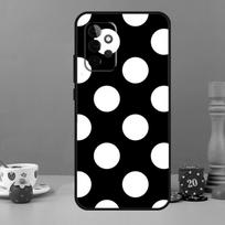 Juodai baltų taškelių dėklas, skirtas Samsung Galaxy A52 A32 A12 A14 A34 A54 A13 A33 A53 A73 A50 A70 A71 A51, galinis dangtelis Samsung A11 white