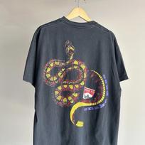 Vintage REPRINT Marlboro Snake Pass T Shirt Western Faded Black Pocket Rare XL