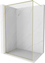 Mexen Kioto-F dušo sienelė Walk-in su rėmu 80 x 202 cm, permatoma 8 mm, auksinė šlifuota - 800-080-104-55-00