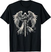 Archangel Gabriel Catholic Christianity Guardian Angel Cotton Tee - MADE IN USA XXL
