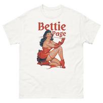 Rare Hot Bettie Page Gift For Fans White Tee Shirt CL547 M