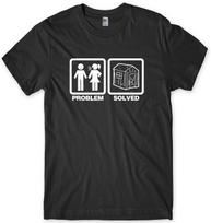 Problem Solved Shed Man Cave Mens Funny Unisex T-Shirt L