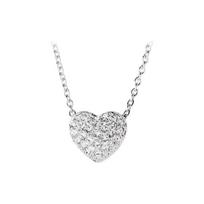 Swarovski širdies imitacijos kristalo širdies formos karoliai moterims 1809006 sidabras