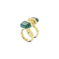 Swarovski Lucent žiedas su graviruotais raidėmis moterims, auksinis 5620719 auksas