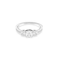 Swarovski Attract Trilogy Exquisite Fashionable and Versatile Ring Women's Silver Silver 52 sidabras