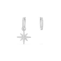 APM Monaco METEORITES series asymmetric sterling silver diamond meteor earrings for women AE10965OX sidabras