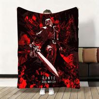D-Devil M-May Cry-S Throw Flannel Fluffy Soft Blanket Warm Skin-Friendly Throw For Sofa Bed Office Nap Winter Peach skin 18*18(CM)-1Pcs
