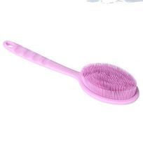 PP Silicone Body Scrubber Brush Pink Shower Cleaning Brush Durable Bath Brush  Back Cleaning