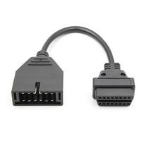 Plastic OBD to OBD2 Adapter 12Pin Design 16Pin Connector Portable Car Diagnostic Tool  Car Repair juoda