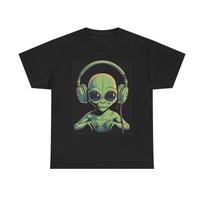 Men's and Women's T-shirts Alien DJ Graphic L
