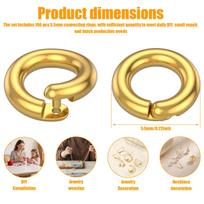 100Pcs Jump Ring Open Jump Rings 5.5mm Split Rings Connectors For DIY Necklace Bracelet and Earring Jewelry Making Supplies