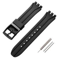 Silicone Watch Band 18mm for Swatch SUIB400 SUIK400 Waterproof Soft Rubber Strap Men Women Sport Wrist Band Accessories Bracelet 18mm juoda