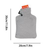 Electric Hot Water Bottle USB Rechargeable Portable Heating Pad 3 Temp Levels for Home Office Neck Spine Period Pain Relief šviesiai pilka spalva