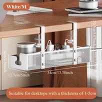 1PCS Under Desk Cable Management Tray, No Drill Steel Desk Cable Organizers, Wire Management Tray Cable Management Rack