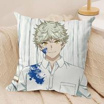 B-Blue P-Period Cushion Cover Soft Plush Fabric Double-Sided Printed Sofa Cushion Cover For All Seasons Home Decor Gift Peach skin 18*18(CM)-1Pcs