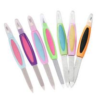 Nail File Double Head Multifunctional 2 in 1 Stainless Steel Salon Buffer Dead Skin