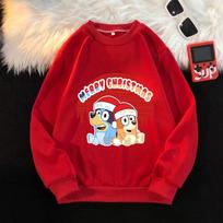 Bluey Christmas Sweatshirt Hoodie for Girls Clothes Bingo Chilli Anime Pullover Spring Autumn Long Sleeve Clothing Pullovers & Long Sleeves Women’s S