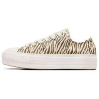 Converse All Star Lift Comfortable and versatile non-slip and durable low-top canvas shoes for women in beige and black 35
