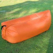 Outdoor Air Lazy Inflatable Sofa Bag Portable Camping Sofa Air Sleeping Bag Lunch Break Mattress Music Festival Concert Recliner oranžinė