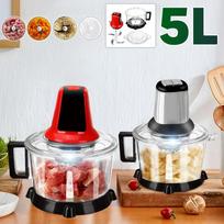 2 greičių automatinis galingas mėsos malūnėlis daugiafunkcinis elektrinis maisto procesorius prieskonių česnako daržovių smulkintuvas pjaustyklė 5L 220V Plastic