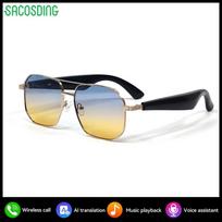 New Smart Glasses with Photochromic Lenses Polarized Sunglasses Bluetooth Voice Assistant MicSpeak for Men Women Cycling Glasses