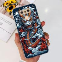 Skirta LG G6 G6+ G7+ G7 ThinQ telefono dėklas Minkštas TPU Silikoninis Fundas Drakonas Marmuras Prabangus Dažymas Capa Ant LG G7 Plus G6 Plus LGG6 G 6 LG G7 ThinQ