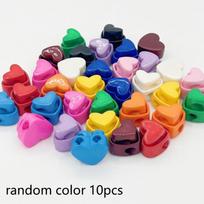 10/20 Pcs Colorful Heart-Shaped Needle Stoppers Double Hole, Spring Toggle For Knitting Crochet DIY Craft Stoppers Needle Holder