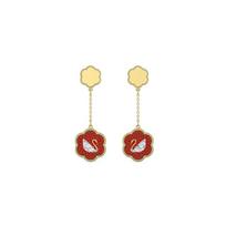 Swarovski FLOWER OF FORTUNE Earrings Women's Red 5597667 raudona