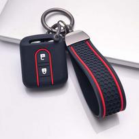 Key Cover for Nissan micra qashqai juke leaf k12 note e11 j10 with Keychain Anti-Scratch Guard Shockproof Protection Soft Grip Texture juoda
