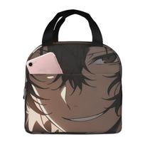 Osamu Dazai Bungo Stray Dogs Anime Insulated Lunch Bag for Women Children Portable Food Boxes Thermal Lunch Box Tote One Size