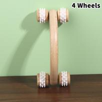 Wooden Massager Manual Roller Neck Back Waist Massage Tool For Neck Leg Back Deep Tissue Muscle Relax Body Massage 4 Wheels