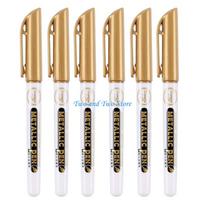 HX6F 6x Acrylic Paint Highlights Metallic Permanent Pen Gold Silver Epoxy Resin auksas