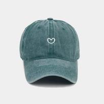 Apparel Accessories Soft Top Embroidered Heart Baseball Cap Retro Thin Embroidery Love Baseball Hat Sunscreen Cute Sun Hat Men žalia