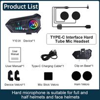 Y10 2X Intercom Version Helmet Bluetooth Headset 300M Two-Person Intercom 2000Mah Long Battery Life Waterproof and Dustproof