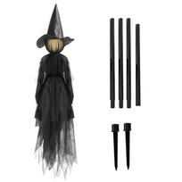 Halloween LED Scream Witch Decor with Voice Control Light Up Screaming Witch Decor Outdoor Witch Decoration for Garden Party