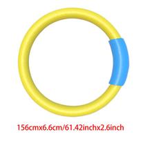 Inflatable Foam Pool Noodles Multi-Purpose Soft Foam Floats with Connector Summer Pool Accessories for Kids Adults Exercise geltona