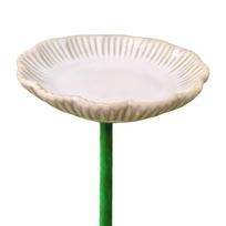 Ceramic Bird Bath Bowl Garden Decoration Hummingbird Feeder Bee Bird Feeder  Garden Stake Vertical Stripe C