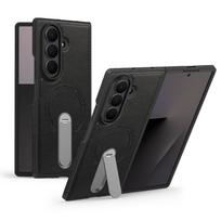 Magnetic Rotating Stand Case Galaxy Z Fold8 Fold7 Leather Cover 360 Flip Support Business Style Galaxy Z Fold8 juoda
