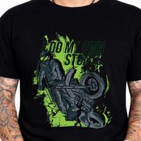 I Do My Own Stunts Motorcycle Biker Wheelie Motocross Graphic Tee . XXXL