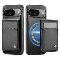 Magnetic 2 in 1 Detachable for Google Pixel 9 Pro XL/9 Pro/9A Wallet Case with Card Holder, Magnetic Flip Kickstand Credit Slots For Pixel 9 Pro juoda