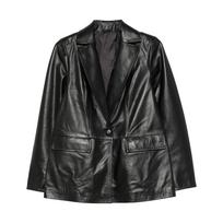 Odinė striukė moterims, Juoda, Leather jacket