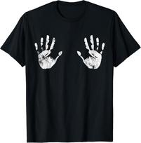 Two Paint Handprints Chest Boobs Gift Tee Unisex T-Shirt XL