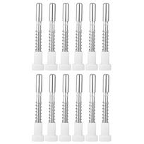 12 vnt. spyruokliniai tinklelio nuo vabzdžių spaustukai Plieninis stūmoklinis fiksatorius Tinklelio stūmoklinis kaištis saugiam tinklelio montavimui 1