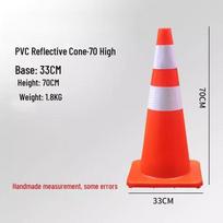 70cm PVC Atspindintis Kelių Kūgis