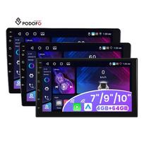 Podofo 7''/9''/10'' 4+64G Android Car Stereo Radio 2 Din Autoradio Wireless CarPlay/Android Auto GPS WIFI FM RDS AI DSP BT EQ 10.1" 64 g 4 g