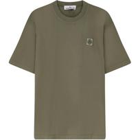 Stone Island Logo Badge Crew Neck Drop Shoulder Short Sleeve T-Shirt Men Tops L1S152100030S0115-V005G XL