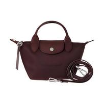 LONGCHAMP Le Pliage Neo Audinio Koldūno Formos Rankinė, Peties Rankinė Mini Moteriška Tamsiai Raudona Dark Red tamsiai raudona spalva