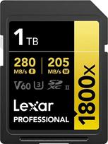 Lexar Profesionali 1800x SDXC 1 TB 10 klasės UHS-II/U3 V60 atminties kortelė (LSD1800001T-BNNNG)
